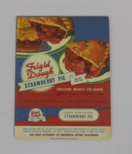 Frigid Dough Strawberry Pie Retro Ad Sticker 2" x 1.58" (W)