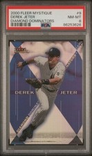DEREK JETER 2000 FLEER MYSTIQUE Diamond Dominators #9 PSA 8 NM-MT