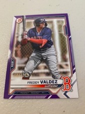 2021 Bowman Draft Purple #BD-96 FREDDY VALDEZ  /250 Boston Red Sox 