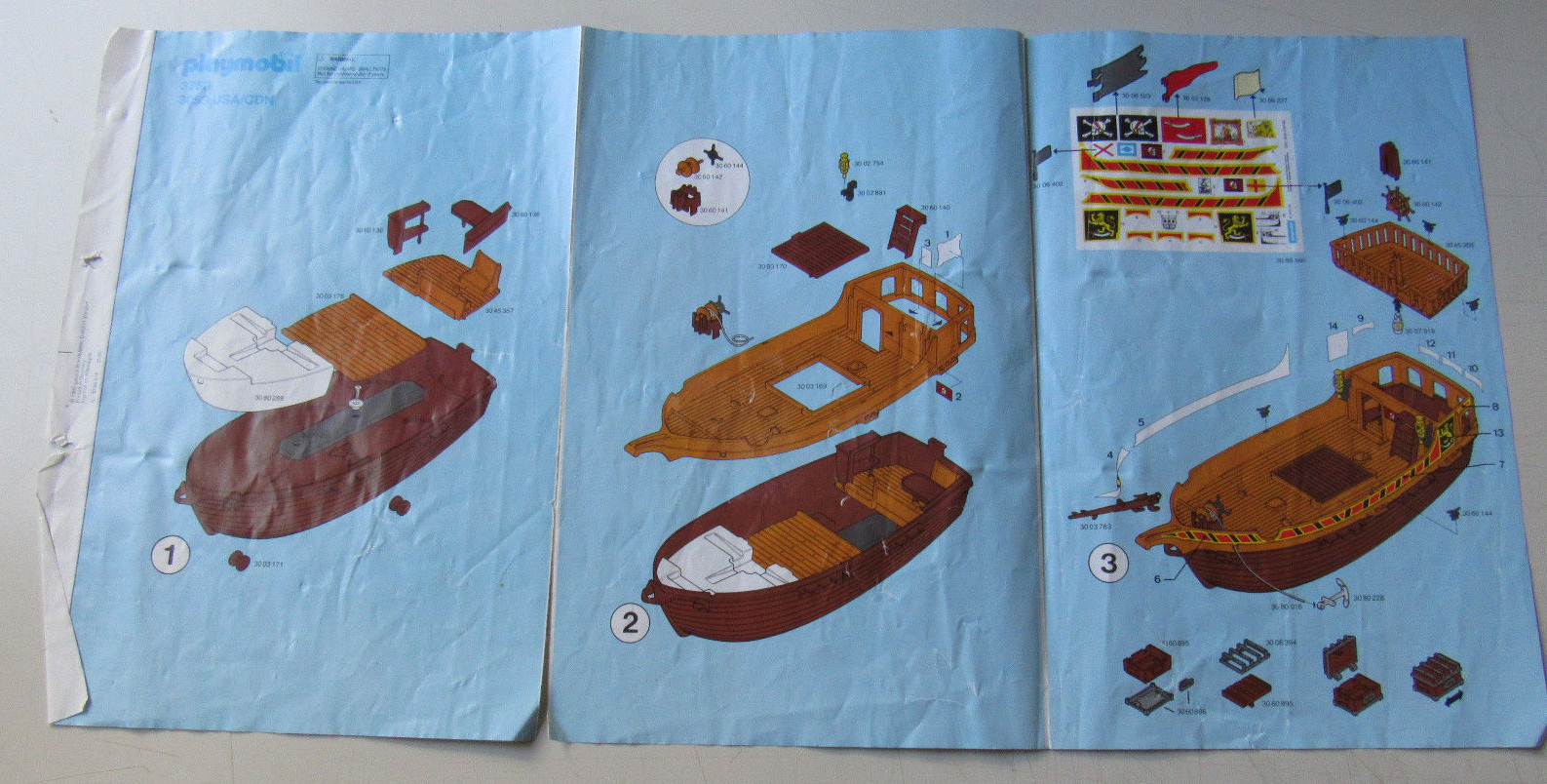 playmobil Bauanleitung Instruction Anleitung 3750 3053 Piratenschiff