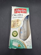 Vintage Playtex Drop In Bottle 4 OZ Light Blue Slow Feeder