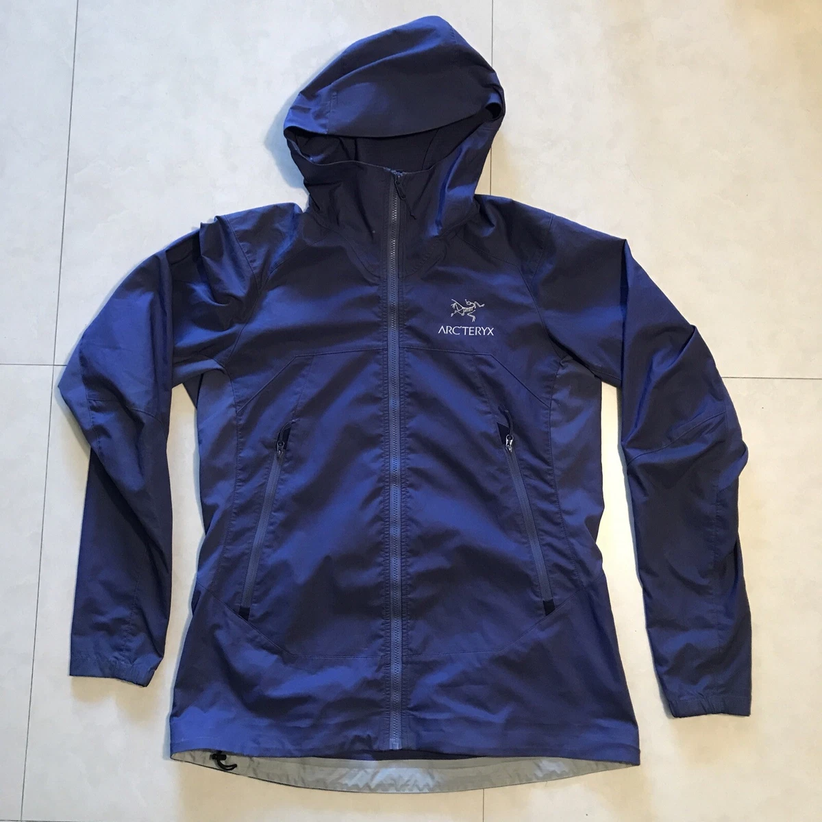 Arcteryx Womens M Windstopper Full Zip Hooded Jacket Purple Blue Violet Mtn Wear