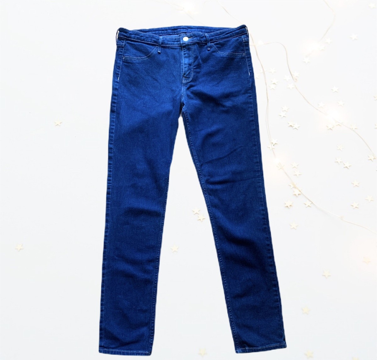 H&M Womens Jeans Skinny Ankle Regular Waist Size 34 Blue - Main Image