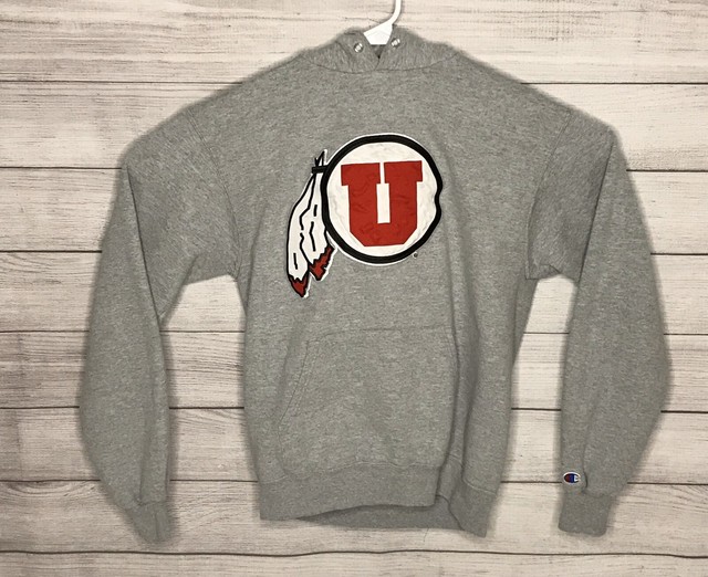 NCAA UTAH UTES Champion Hoodie Sweater Embroidered Logo Size Medium eBay