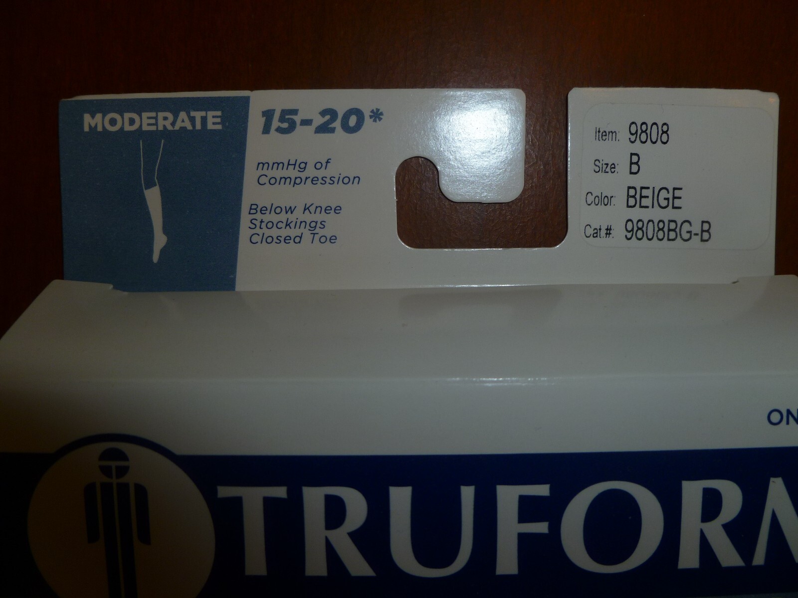 New Truform Leg Health Medical Tan Knee 1520 mmHg Compression Stocking