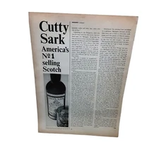 1967 Cutty Sark Scotch vintage Original Print ad 60s
