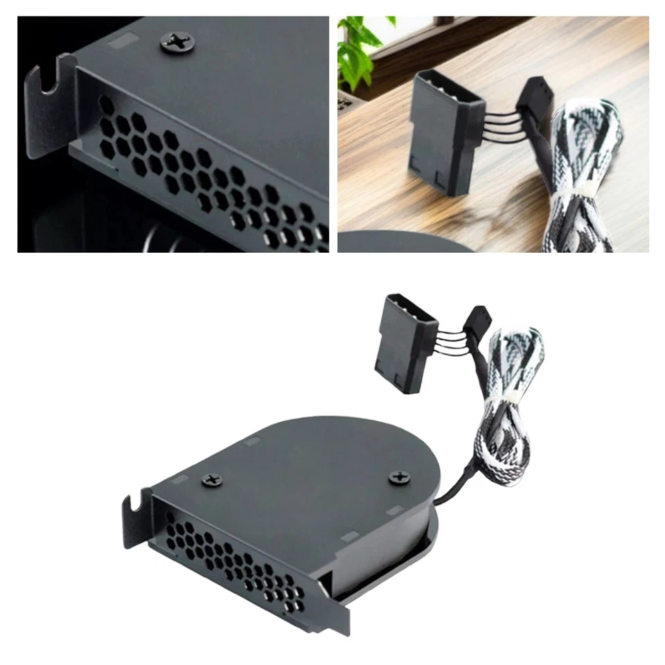 Mini PCIe Slot Fan PC Low Profile Heat Air Exhaust Cooler 3/4pin Power 3000rpm - Image 3 of 4