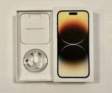 Apple iPhone 14 Pro Max Gold 128gb EMPTY BOX ONLY and Charging Cable