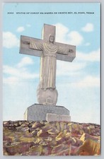 Statue of Christ on the Cross on Sierra De Cristo Rey Hwy 80 El Paso TX