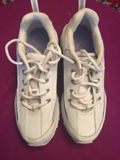 Woman Size 7 Shoes Sneakers White  Silver Non Marking New
