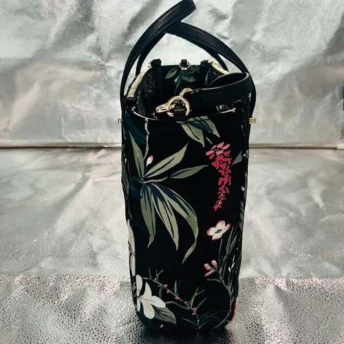 Kate Spade New York Satchel Bag Black White Floral Womens Wilson Road Botanical - Picture 5 of 10