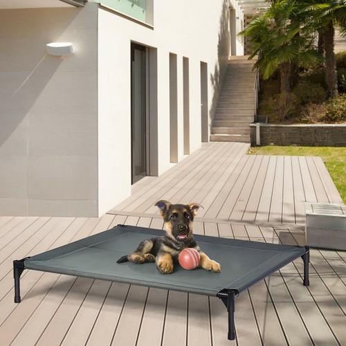Portable Elevated Dog Pet Bed Outdoor Removable Canopy Shade Waterproof Stable - Picture 5 of 12