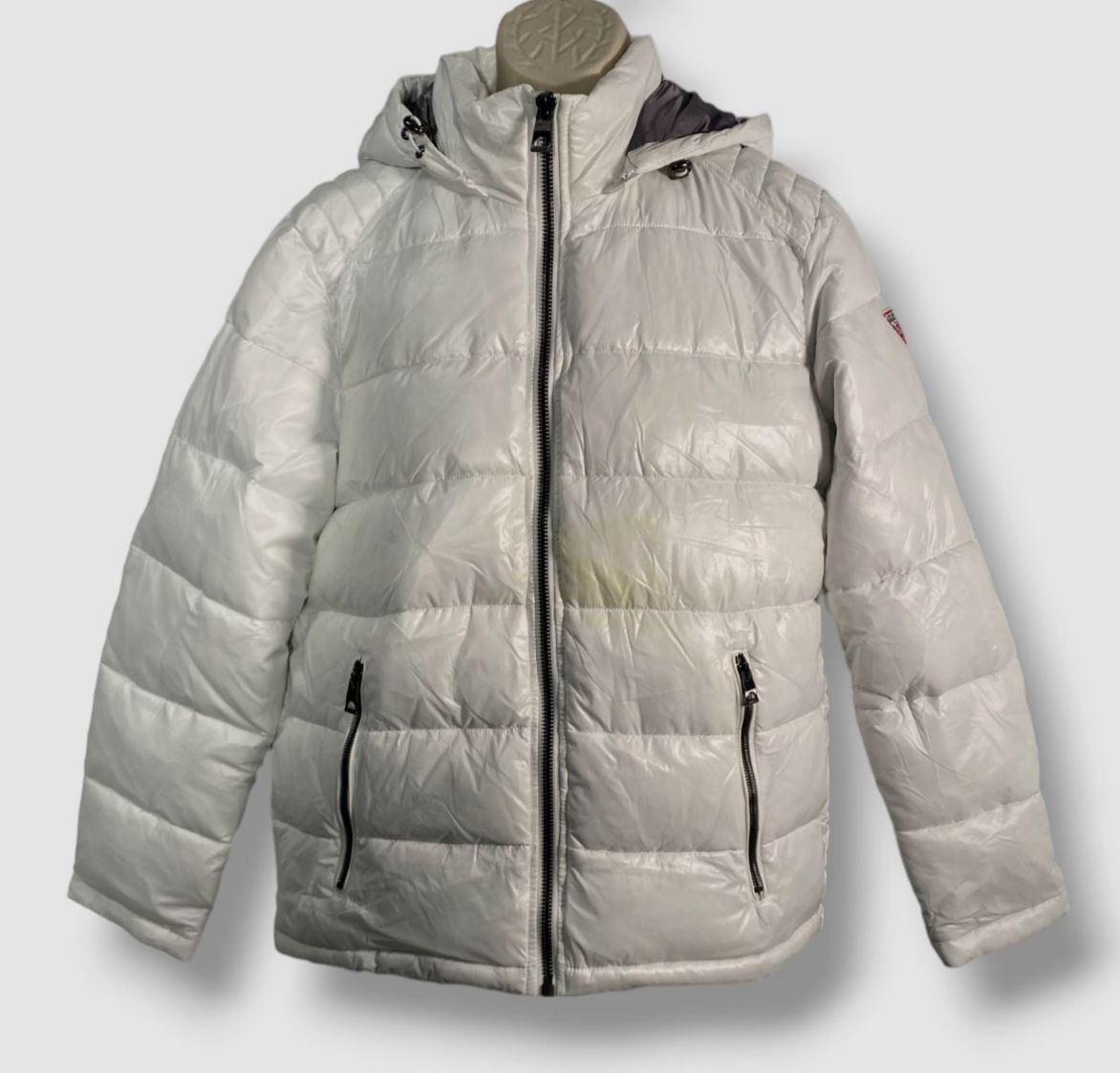 GUESS ホワイトダウンジャケット XL GUESS Originals Twill Puffer Parka Jacket ジャケット | GUESS