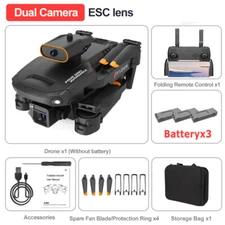 5G 8K Drone with HD Camera GPS Drones WiFi FPV Foldable RC Quadcopter 3 Battery