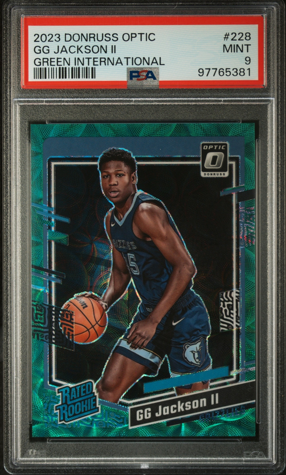 GG Jackson II 2023 Donruss Optic #228 Green Scope International /65 PSA 9 Rookie