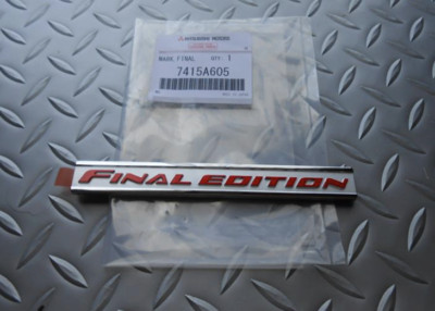 Original Mitsubishi Lancer Evolution 10 7415A605 Final Edition Emblem Badge JDM