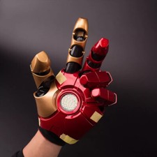 Avengers Iron Man COS MK42 1:1 Replica Hand Palm LED Light Gloves Halloween Prop