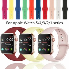 Apple Watch Sport Band Silicone iWatch Series 5 4 3 2 1 38/40mm 42/44mm Size M/L