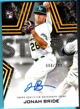 2023 Topps Baseball Stars Autographs Auto Black #88/199 BSA-JBR Jonah Bride CARD