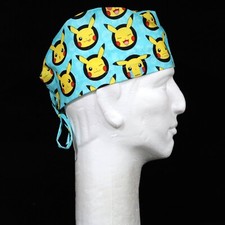 Pokemon on Sky Blue Theme Scrub Hat Rare