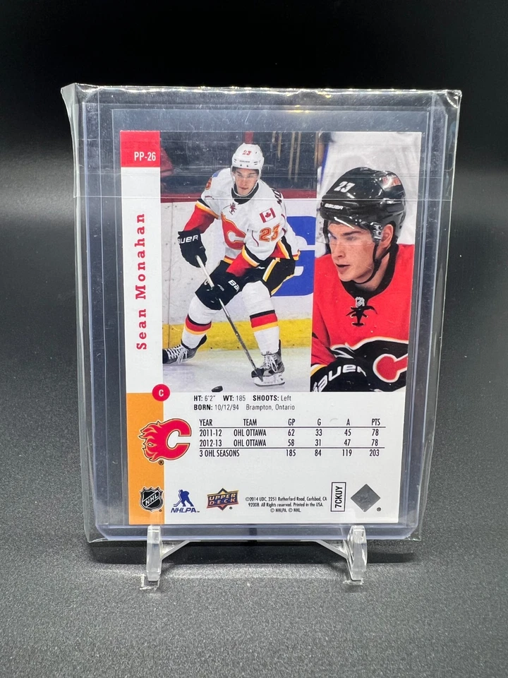 LOT OF 2 2013 SP Authentic 1993 Retro Prem Prosp Gold Auto #PP26 Sean Monahan/99 - Image 3 of 4