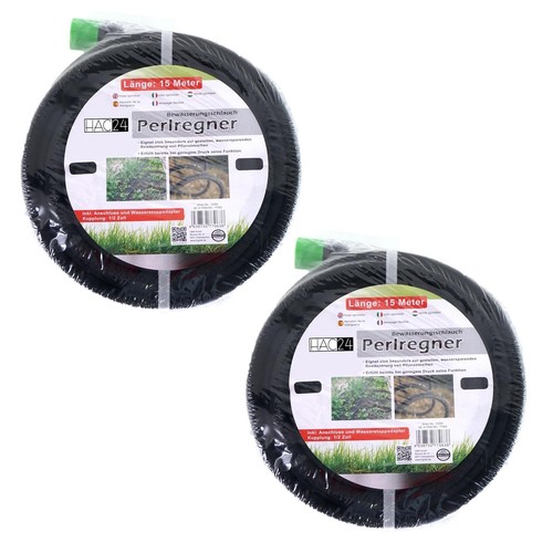 2x Garten Bewässerungsschlauch 15 Meter Tropfschlauch mit Löchern