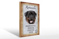 Holzschild Spruch 30X40 Cm Rottweiler Hund Geschenk Holz Deko Schild