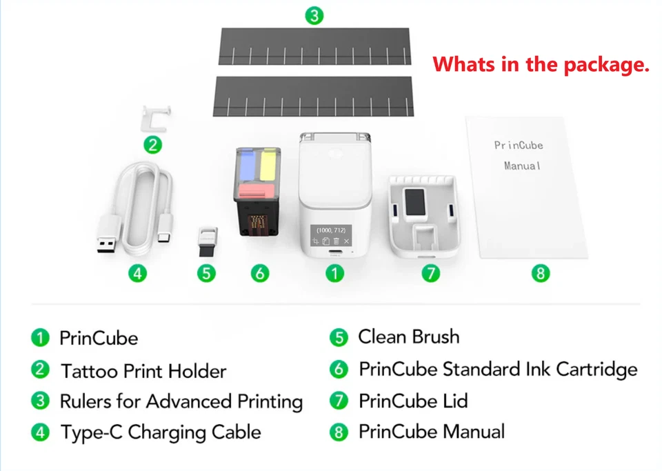 Brand New TheGodThings PrinCube Portable Mobile Color Printer Print on Anything - Image 2 of 4