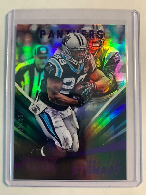 2015 Rookies & Stars Jonathan Stewart #D /50 Purple #81 Carolina Panthers