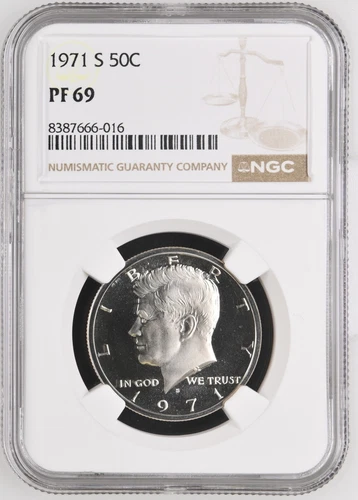 1971-S PF69 Kennedy Half Dollar NGC
