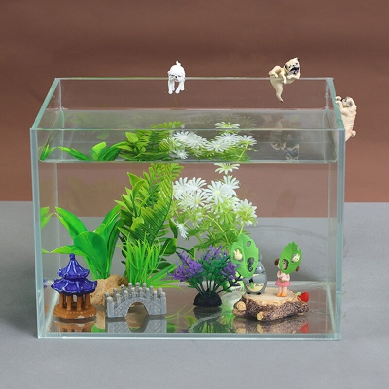 Aquarium Decoration Animal Puppy Small Figurine Safe for Freshwater