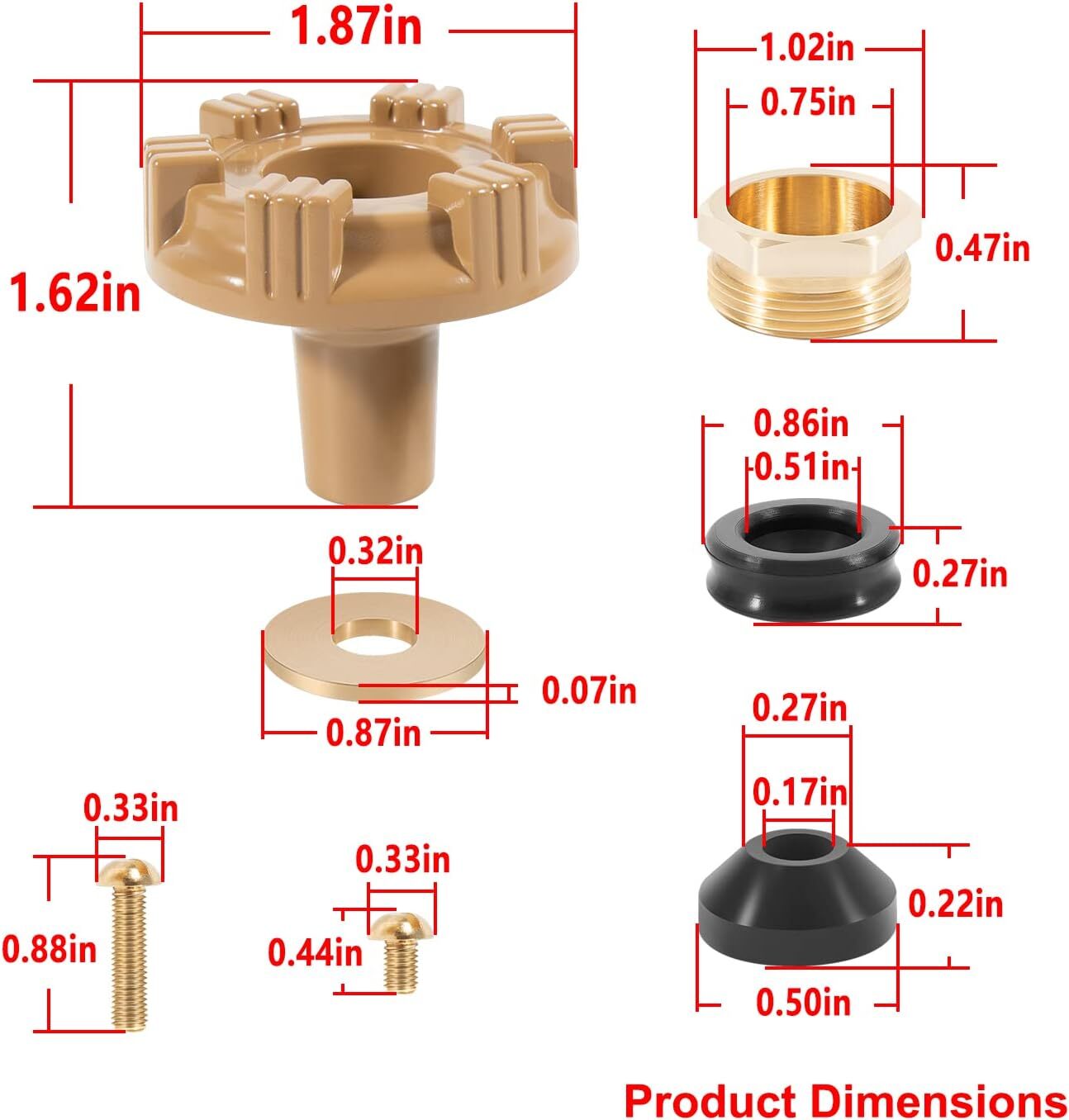 RK-14MH Repair Kit,Outside Faucet for Woodford Model 14, Model 18 (Metal Handle)
