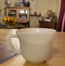 Milk Glass Demitasse Tea Cup White Mini Child Size Tea Set Kids Toy EXC COND