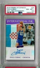 2017-18 Ivica Zubac International Ink PSA 8.5