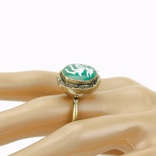 Malachite RING Hand Carved Kuchi BellyDance Tribal many sizes available 851b5