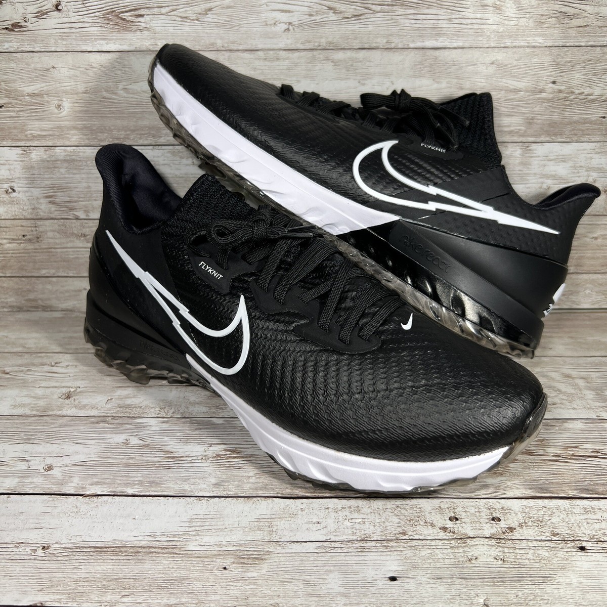 Nike Air Zoom Infinity Tour Golf Shoes Flyknit Black White CT0540