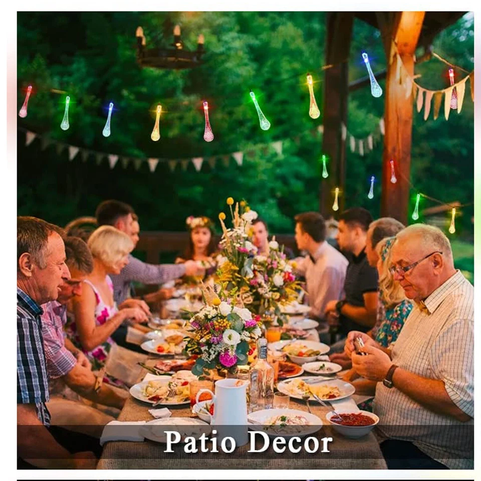 LED Solar String Lights Outdoor Garden Yard Decor Lamp Waterproof Fairy Light - Image 2 of 4