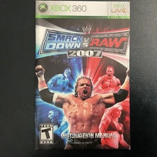 WWE Smackdown vs. RAW 2007 Microsoft Xbox 360 Instruction Manual Only