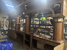 Original Antique Brunswick Del Monte Style Back  Bar Stained Glass  24’Back bar