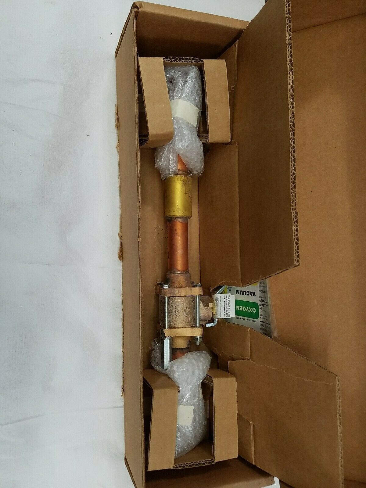 ALLIED 77-03-0004 1" OXYGEN BALL VALVE W COPPER EXTENSIONS-230625-11P