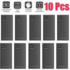 10Pcs Power Bank 10000mah Portable External Battery Backup Charger Fast Charging