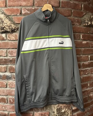 Puma Lifestyle Tracksuit Jacket Size 2XL Full Zip Retro Pinstripe
