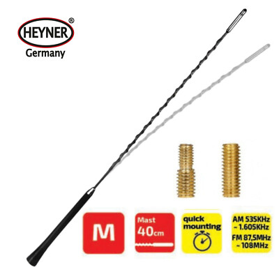 Passend für Mini Clubman Autoradio Antenne AM/FM Bienenstich Dachmast M 40cm schwarz