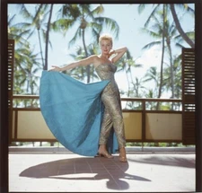 Mitzi Gaynor South Pacific Busty Glamour Photo Shoot Original 2 1/4 Transparency