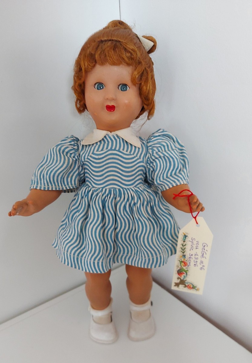 Ancienne Poupée Gégé El 6, 31 Cm, Années 1950, France, Poupon Fille