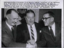 Press Photo Charles Scheff, GWU, mediator Wm Rose & AJ Martin, labor relations