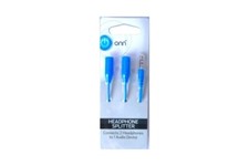 ONN 3.5mm HEADPHONE SPLITTER- Light Blue