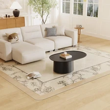 Floor Mat for Home, 8'X10' Upgraded Clear Area Rug for Dining Room, Non-Slip Har