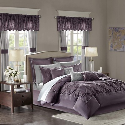 Madison Park Essentials Queen Comforter Set, 24 Piece Bedding With Matching C...