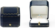 Oirlv Noble Engagement Ring Box Jewelry Gift Case Octagonal 